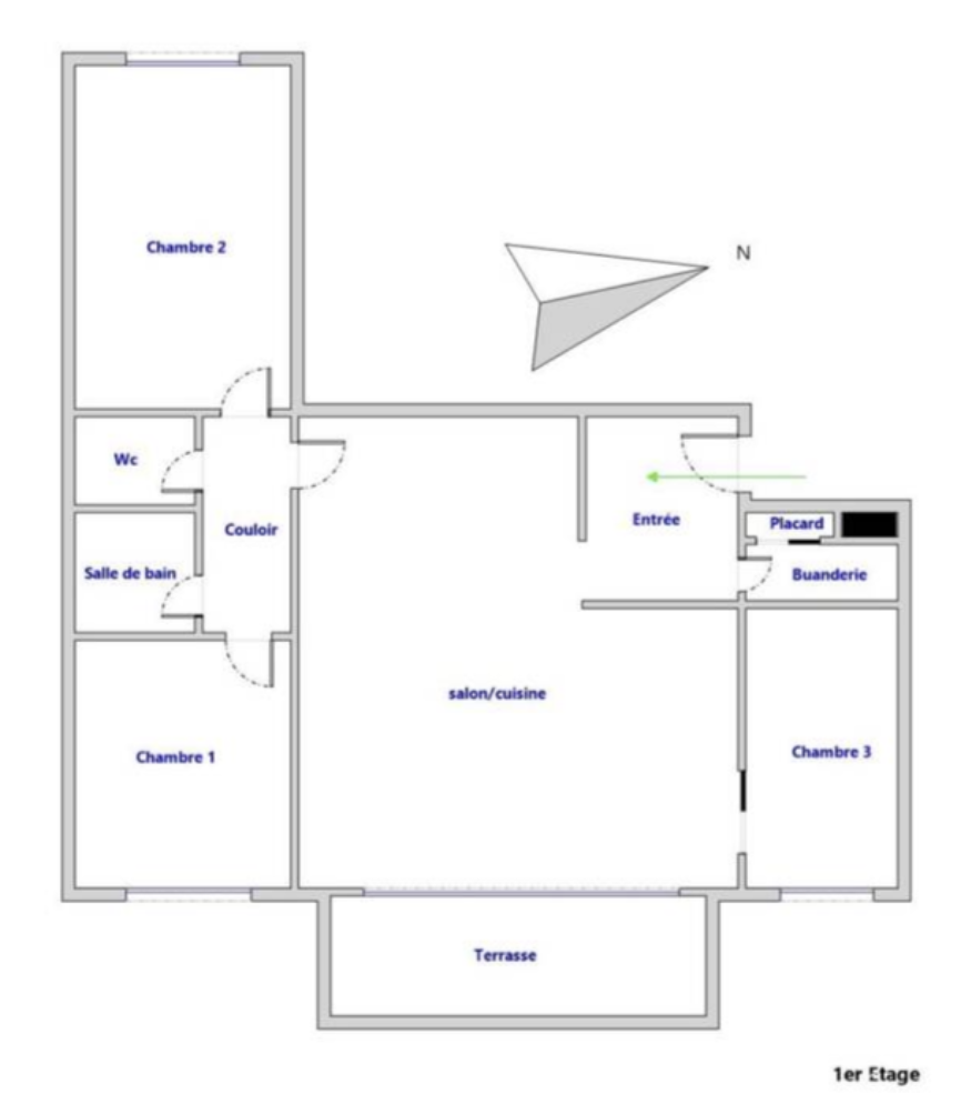 Appartement 4 pièces avec terrasse et box