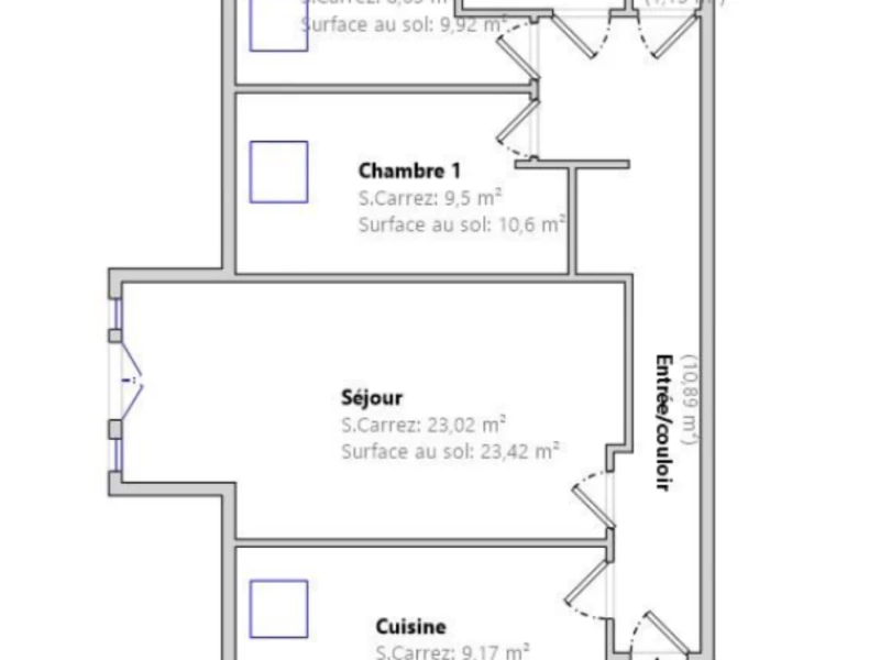 3 pièces dernier étage, cœur de ville   DPE C