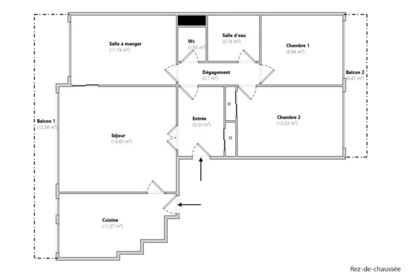 4 PIÈCES, BALCONS, CAVE ET PARKING BOIS-PRÉAU