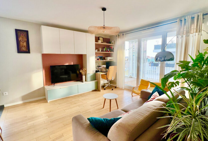 Appartement 3 pièces 59,27 m2 avec grand balcon et vue dégagée – Quartier Châtaigneraie